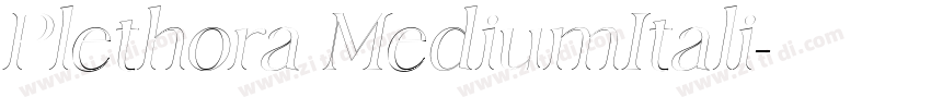 Plethora MediumItali字体转换